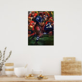  de Speler Quarterback van het Football van Sport  Poster (Keuken)