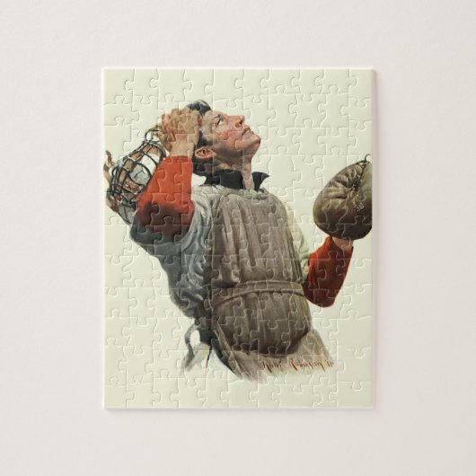 De Speler van de Baseball van de Sport, Catcher o Legpuzzel (Verticaal)