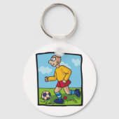 De Speler van de Football van de student Sleutelha Sleutelhanger (Achterkant)
