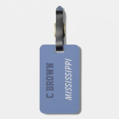 DE SPELER VAN HET HOCKEY VAN HET MONOGRAM BAGAGELABEL (Achterkant verticaal)