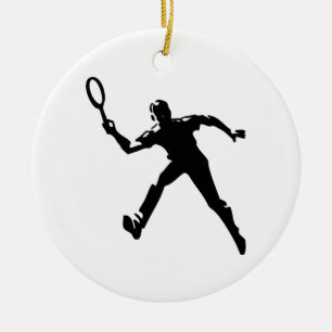 De Speler van het tennis Keramisch Ornament