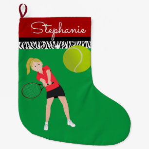 De Speler van het Tennis van de blonde Grote Kerstsok