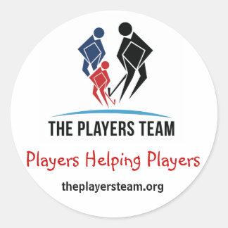 De spelers team grote ronde Stickers