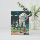 de Spelers van Baseball van de Sport Pitcher op M Briefkaart (Staand voorkant)