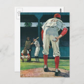 de Spelers van Baseball van de Sport Pitcher op M Briefkaart (Voorkant / Achterkant)