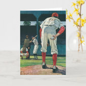  de Spelers van Baseball van de Sport Pitcher op M Kaart (Gele Bloem)