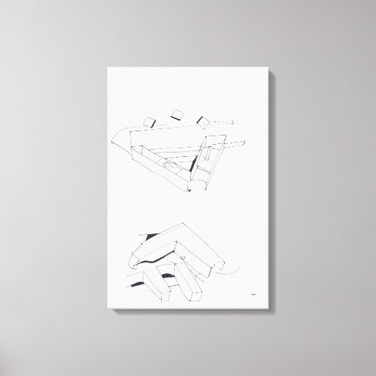 De Spelletjes van het gebouw VF Monogram Kubus Dra Canvas Afdruk (Voorkant)