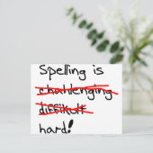 De spelling is Hard Briefkaart (Staand voorkant)