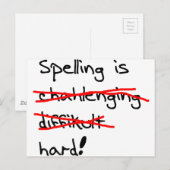 De spelling is Hard Briefkaart (Voorkant / Achterkant)