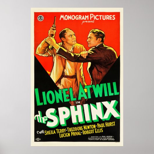 De Sphinx -  1933 film poster (Voorkant)