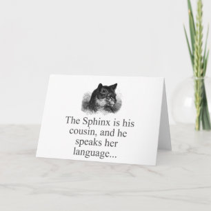 De Sphynx is zijn neef Kaart