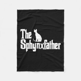 De Sphynxfather Funny Cat Dad Shirt Mannen Sphynx Fleece Deken