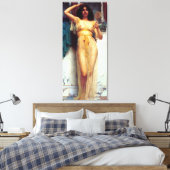 De Spiegel ~ John William Godward Canvas Afdruk (Insitu (Slaapkamer))