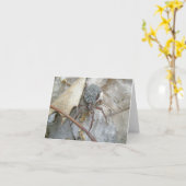 De Spin van de wolf met Babys op de AchterKaart Kaart (Gele Bloem)