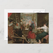 De Spinners, of de Fable of Arachne, 1657 Briefkaart (Voorkant / Achterkant)