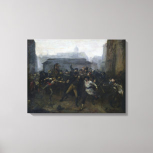 De spion, episode van het Siege van Parijs, 1871 Canvas Afdruk