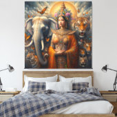 De spirituele kunst canvas afdruk (Insitu (Slaapkamer))