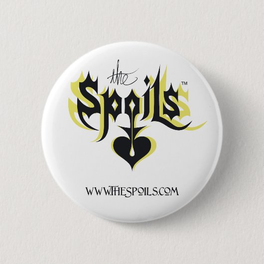 De Spoils Logo Ronde Button 5,7 Cm (Voorkant)