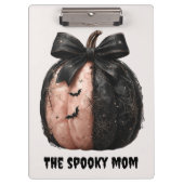 De Spooky Mom Halloween Pumpkin Klembord (Voorkant)