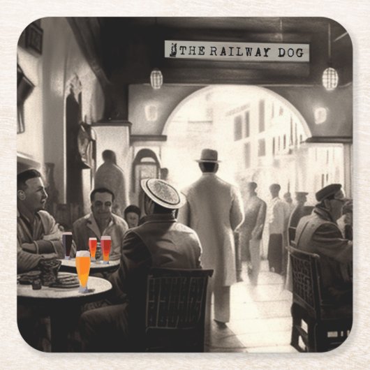 De spoorhond Casablanca Onderzetters (Voorkant)