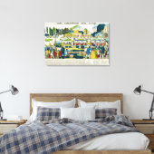 De spoorweg canvas afdruk (Insitu (Slaapkamer))