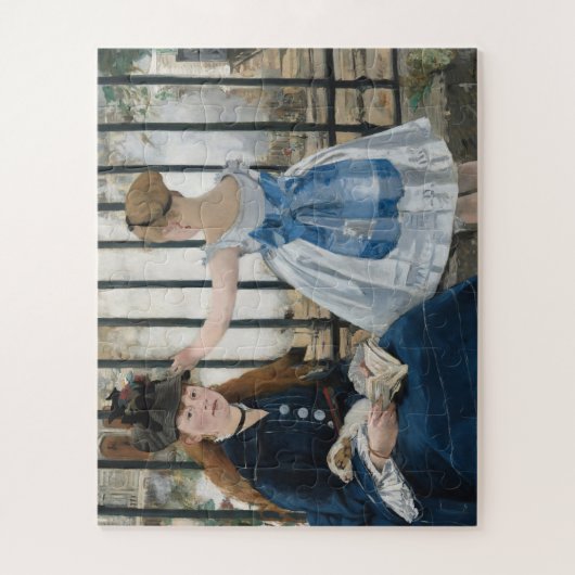 De spoorweg door Eduard Manet, Art Legpuzzel (Verticaal)