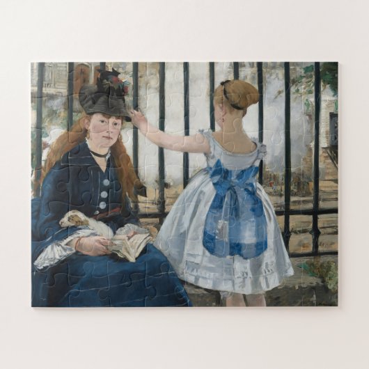 De spoorweg door Eduard Manet, Art Legpuzzel (Horizontaal)