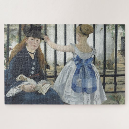 De spoorweg - Manet Impressionist Painting Art Legpuzzel (Horizontaal)