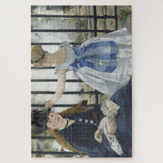 De spoorweg - Manet Impressionist Painting Art Legpuzzel (Verticaal)