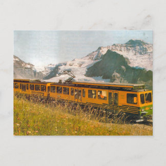 De spoorweg van de berg, gebied Jungfrau Briefkaart