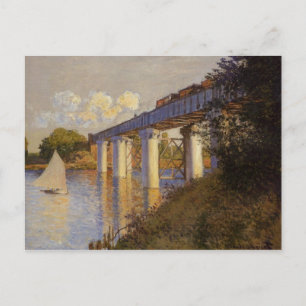 De spoorwegbrug in Argenteuil Briefkaart