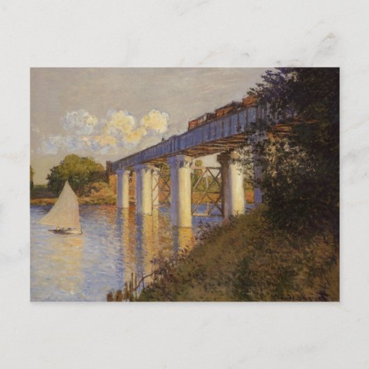 De spoorwegbrug in Argenteuil Briefkaart (Voorkant)