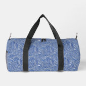 De Sport Bleu imprimé psychédélique Sac à double (Verso)
