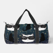 De Sport Cool bleu foncé étoilé Chats Imprimer Coupe Sac à (Recto)