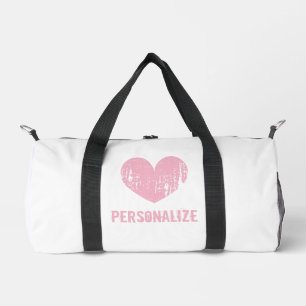 De Sport Sac à double coeur rose personnalisé pour femmes