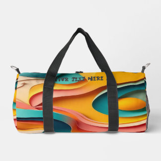 De Sport Sac à duffel orange cool avec texte modifiable