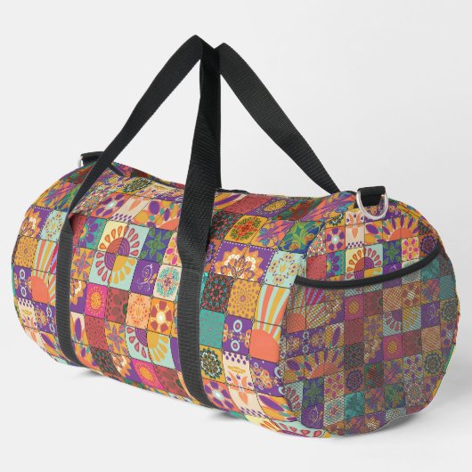 De Sport Sac à feutre Retro les années 70 Patchwork (Coin droit)