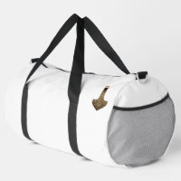 Sac blanc en marteau doré