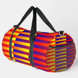 De Sport Sac bleu rouge jaune rayures Duffel