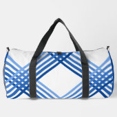 De Sport Sac Duffel - Bleu Grilles Traversées Diagonalement (Verso)