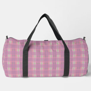 De Sport Sac fourre-tout à carreaux rose, grand format