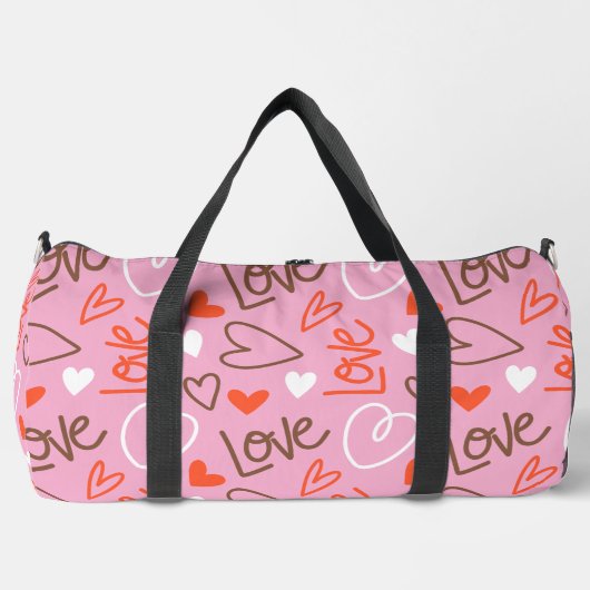 De Sport Scribblé Love Hearts Duffel Sac (Recto)