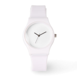 DE SPORTIEVE WITTE RIEM VAN HET LEER VAN HET HORLOGE