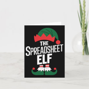 De Spreadsheet Elf Groep Matching Familie Kerstmis Kaart