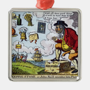 De springstang, John Bull... Metalen Ornament