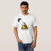 De sprong. Kite surfende humor shirt (Voorkant volledig)
