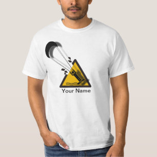 De sprong. Kite surfende humor shirt