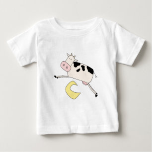 De Sprongen van de koe over de T-shirts en de