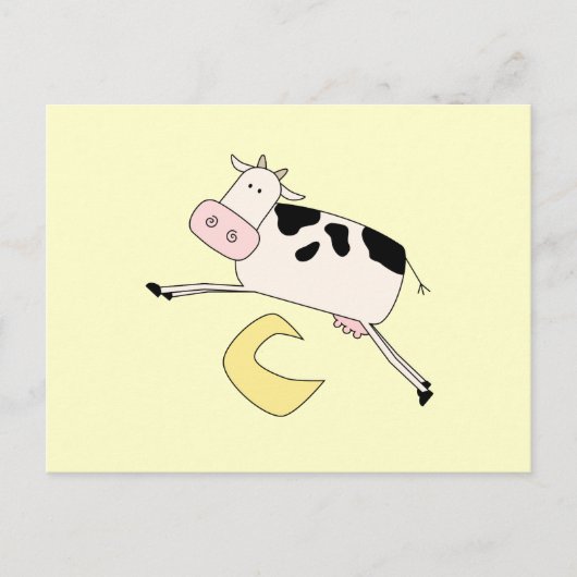 De Sprongen van de koe over de T-shirts en de Briefkaart (Voorkant)