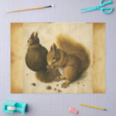 DE SQUIRREL MET NUTS-Albrecht-urer Tissuepapier (Craft)